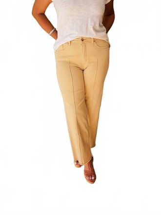 FDJ Olivia Wide Leg Ankle Jeans In Yellow