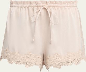 Kobi Halperin Cristal Lace-Trim Relaxed Shorts