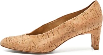 Stuart Weitzman pre-owned 60mm cork-textured pumps - Neutrals