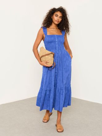 Fat Face FatFace Eva Cobalt Blue Regular Midi Dress