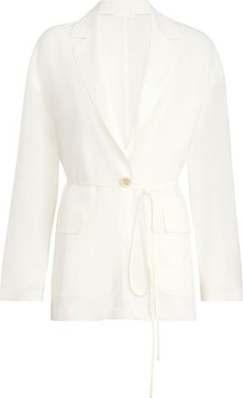Brunello Cucinelli Sabl&eacute; cr&ecirc;pe blazer in White at Nordstrom, Size 44 It