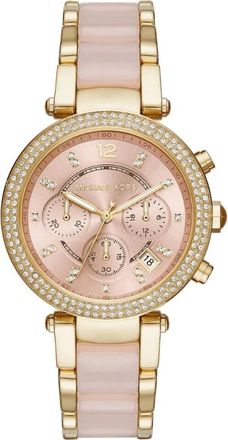 Michael Kors Parker Horloge - Dames - Horloges - Geel - ONE Size - Accessoires
