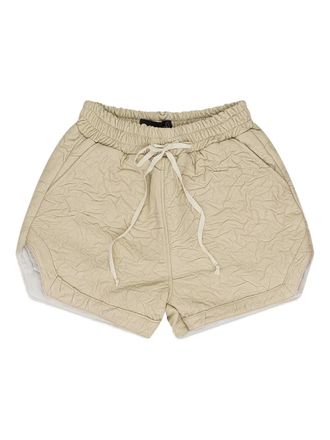 Who Decides War by Ev Bravado crinkled-effect shorts - Neutrals