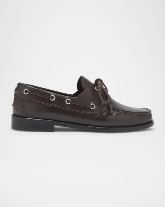 Aeyde Harris Calfskin Lace-Up Loafers