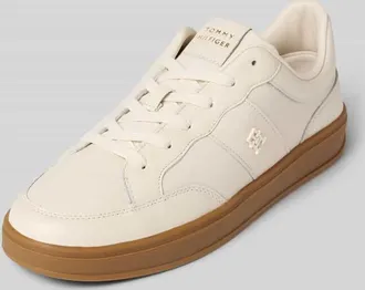 Tommy Hilfiger Low Top Sneaker aus echtem Rindsleder in Offwhite, Größe 36