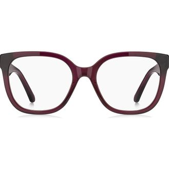 Marc Jacobs 53mm Square Optical Glasses in Burgundy at Nordstrom