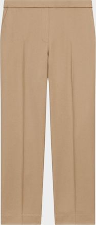 Theory Treeca Virgin Wool Flannel Cropped Pull-On Pants