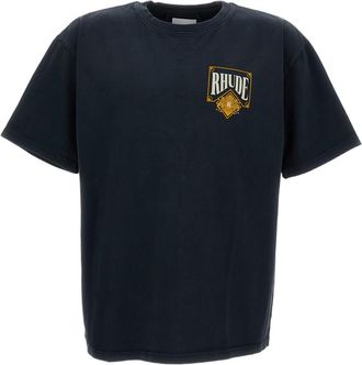 Rhude Black Playing Card Cotton Printed T-Shirt