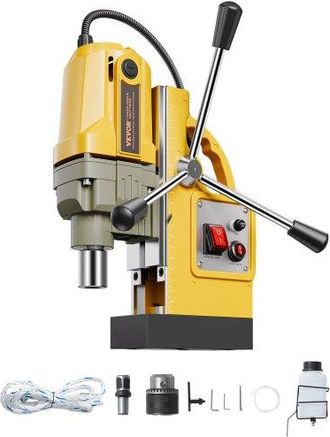 OEM 1400 W Taladro Magn&eacute;tico, Taladro De Columna Magn&eacute;tico Port&aacute;til De 12500 N, Di&aacute;metro De Perforaci&oacute;n De 40 Mm Velocidad Sin Carga De 800 Rpm, Para Mejo