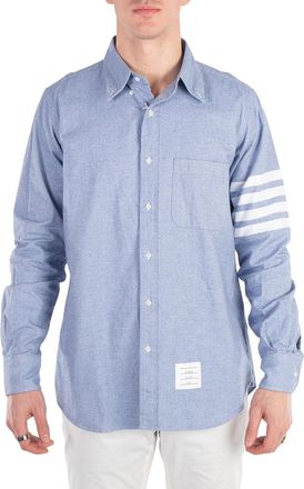 Thom Browne 4 Bar Button Down Flannel Shirt