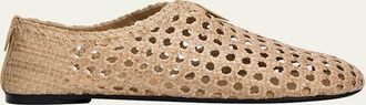 Loro Piana Woven Leather Flats