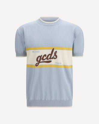 GCDS Logo script crewneck with short sleeves Male XL