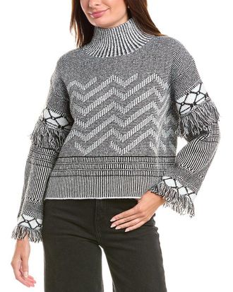 Rain + Rose Mock Neck Sweater