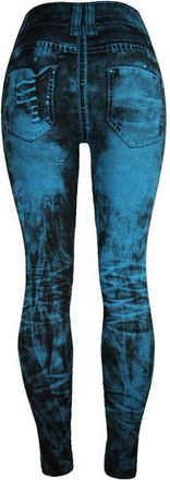 Generic LOIJMK Sports Leggings, Womens Denim Look, Vintage Leggings, Womens Slim Fit Yoga Trousers, Long Sports Trousers, Running Leggings, Funky Creative Tig
