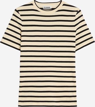 Jil Sander Katoenen T-shirt met gestreept patroon