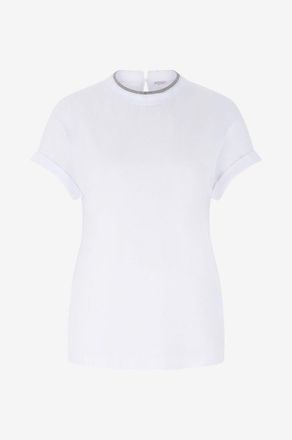 Brunello Cucinelli Weites T-Shirt mit Rundhals Precious