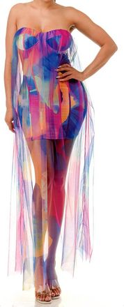 Highlight Company Mesmerize Me Maxi Dress In Multi