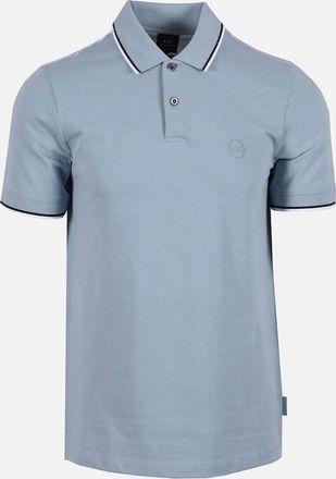 A|X Armani Exchange Mens Armani Exchange Slim Fit Tipped Polo Ashley Blue - Size: 38