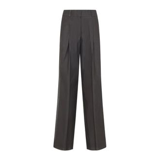 PESERICO Peserico, Wide Trousers, female, Brown, Size: 2XS Wide Trousers