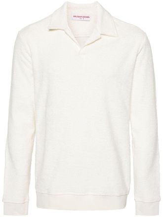 Orlebar Brown Santino towelling-finish polo shirt - White
