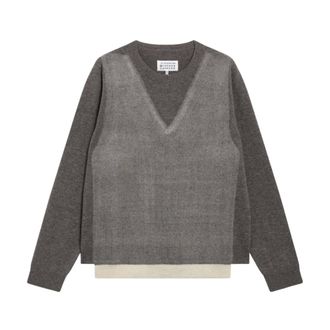 Maison Margiela Heren, Truien, Grijs, Maat: L Wol