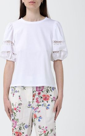 Twinset Top in cotone con maniche a palloncino Twinset