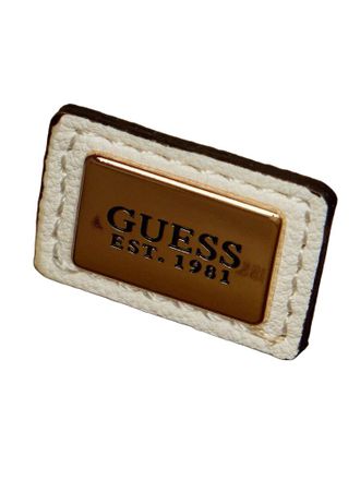 Guess Womens Shoulder Bag White Polyurethane Shoulder-bags