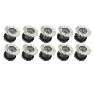 Trade Shop Trade Shop Traesio - Faretto Da Esterno 5led 5w 10 Pz Luce Fredda Segnapassi Segnapasso Giardino Dr