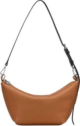 Longchamp Slouchy Leren Schoudertas - Dames - Schoudertassen - Bruin - ONE Size - Tassen