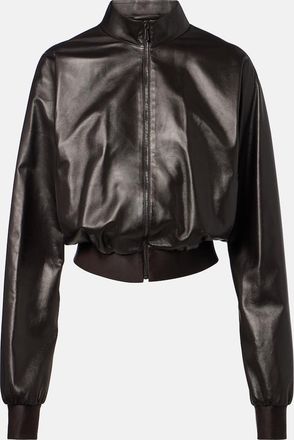 Gucci Leather bomber jacket