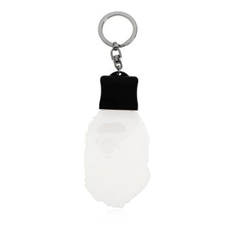 A Bathing Ape Keyrings, male, White, Size: ONE SIZE Ape Head Acrylic Keychain