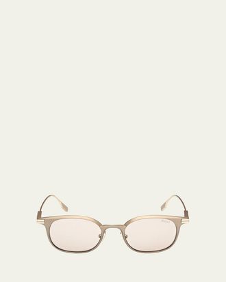 Ermenegildo Zegna Mens Round Metal Sunglasses