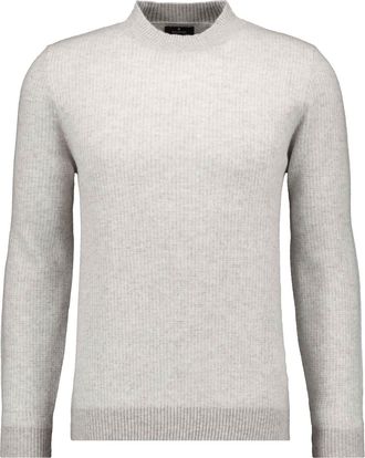 Ragman Rundhalspullover RAGMAN, Herren, Gr. 52, grau, 011, 90% Wolle 10% Baumwolle, Pullover Rundhalspullover
