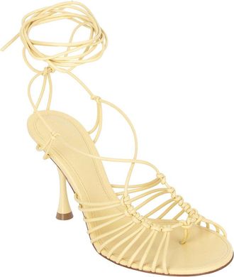 Bottega Veneta Womens Lambskin Dot Leather Sandal (Authentic Pre-Loved)