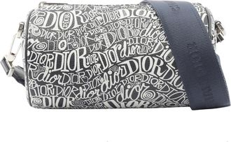 Dior Borsa a tracolla Roller Shawn Stussy in pelle 2010-2025 - Nero