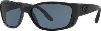 Costa Mens Fisch Polarized Sunglasses In Blackout/grey Polarized-580P, 64 Mm