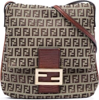 Fendi Pre-owned Fendi Zucchino Canvas Crossbody Ladies 010A7DGURD8U2MNF
