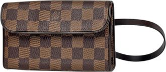 Louis Vuitton Brown Damier Canvas Pochette Sling Bag (Pre-Owned)