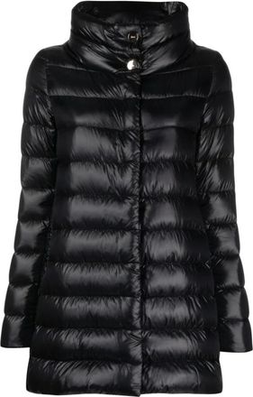 Herno Amelia Jacket - Dames - Gewatteerde jassen - Zwart - 2XL - Katoen - Jassen