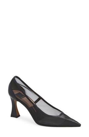 Dolce Vita Malory Pointed Toe Pump in Onyx Mesh at Nordstrom Rack, Size 6.5