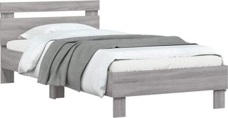 vidaXL Estructura De Cama Sonoma Gris 80 X 200 Cm Madera De Ingenier&iacute;a Vidaxl