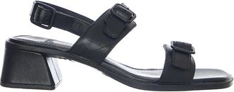 Camper Kora Sandal - Dames - Sandalen met hakken - Zwart - 41 EU - Leer - Schoenen