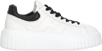 Hogan White Smooth Leather Contrasting Laces Sneakers