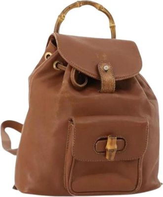 Gucci Pre-owned Backpacks, female, Brown, Size: ONE SIZE Pre-owned Vintage Backpack