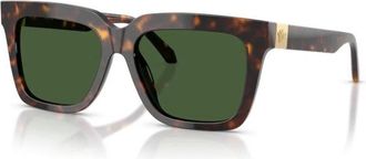Versace Vierkante Zonnebril - Dames - Zonnebrillen - Bruin - 55 MM - Accessoires