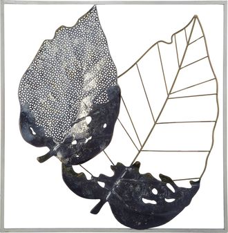 Beliani Beliani - Decoraci&oacute;n De Pared Hoja De Metal Multicolor Arte Estilo Moderno Rhenium