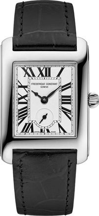 Frederique Constant Fr&eacute;d&eacute;rique Classics Carree Small Seconds Womens Black Watch FC-235S2C6 Leather - One Size