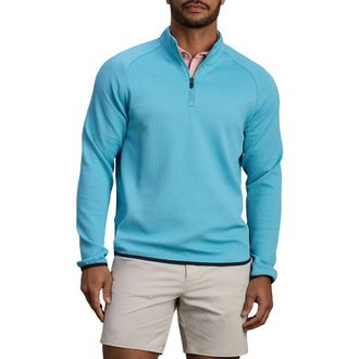 Rhone Founders Golf Quarter Zip in Azure Blue at Nordstrom, Size X-Large