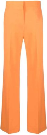 Msgm Stijlvolle broek voor mannen - Dames - Wijde Broeken - Oranje - M - Broeken