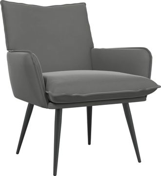 vidaXL Sill&oacute;n Gris Oscuro Terciopelo Vidaxl